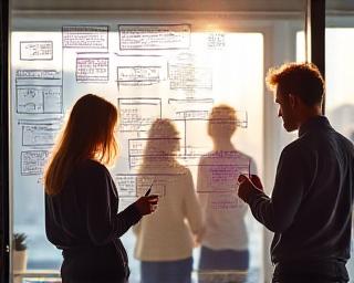 Creative team sketching viral campaign ideas